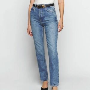 Reformation Cynthia High Rise Straight Jeans in Colorado